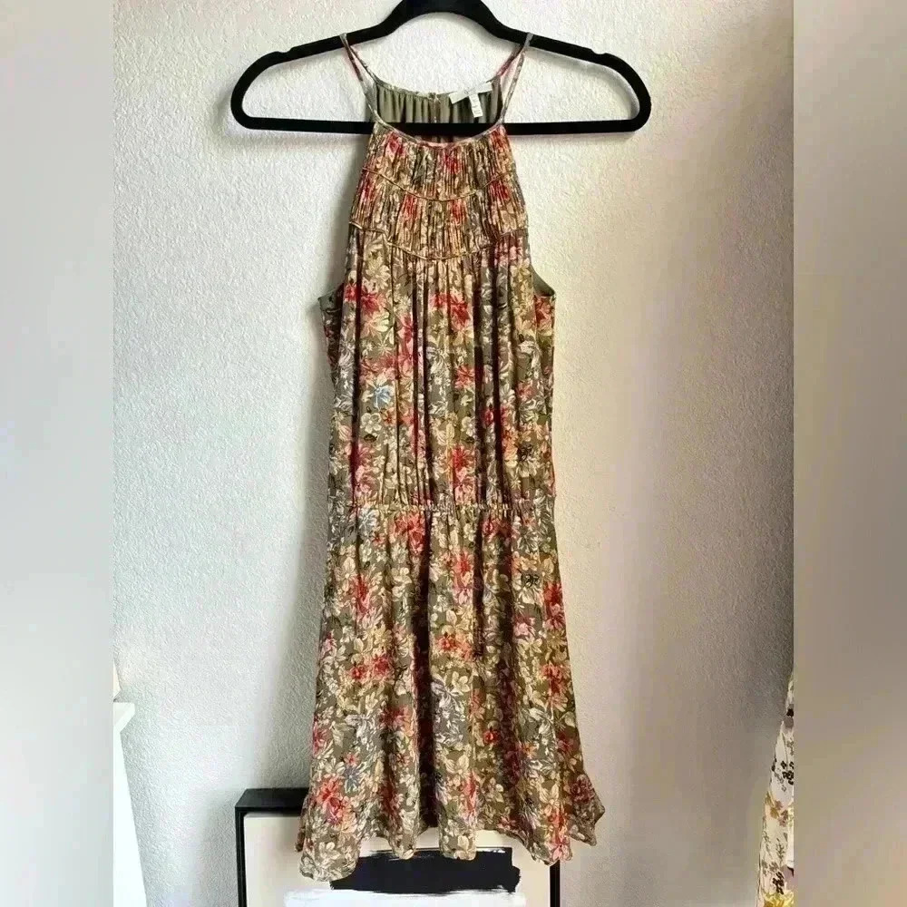 JOIE Reinelde floral halter silk dress - Picture 3 of 9